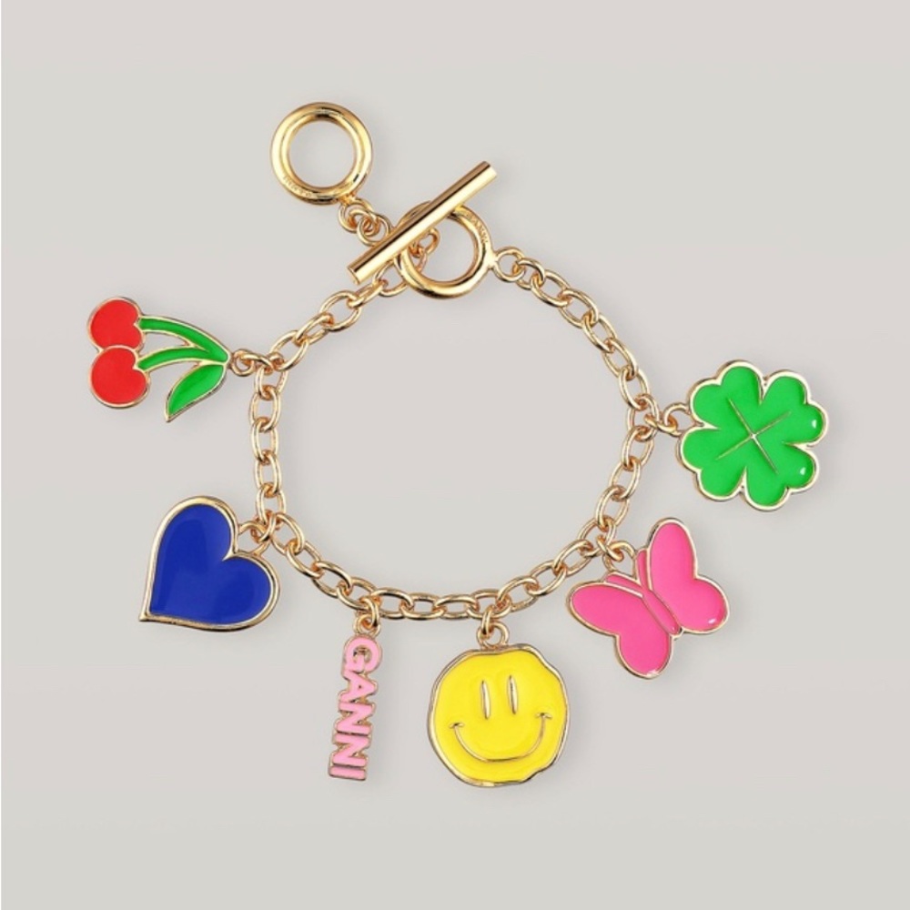 GANNI Gold Charm Bracelet